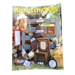 Vintage Cross Stitch Patterns, Just Us Chickens by Green and Nordhausen, KJ